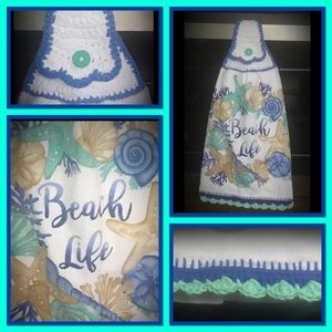 Beach Life - Crochet Kitchen Towel